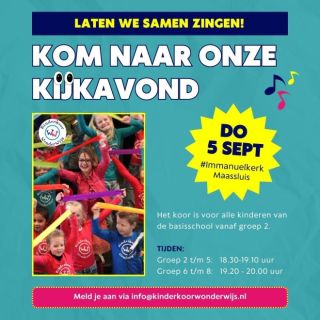 Kijkavond Kinderkoor WonderWijs